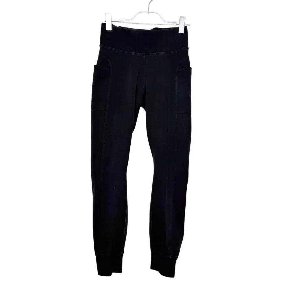 NIKE High Rise Pull-On Jogger Pants Elastic Waist Slim Fit Black Womens Size M